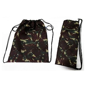 Mochila Camuflada Tipo Saco Saquinho 30 x 20 Cm - Estampa 10 - Camisetas,  Artigos Militares e Personalizados