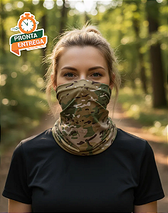 Bandana Balaclava Tubular Camuflada Proteção Uv50+