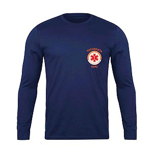 Camiseta Camisa Manga Longa Socorrista Samu Azul Malha Fria - Estampa 10 -  Camisetas, Artigos Militares e Personalizados
