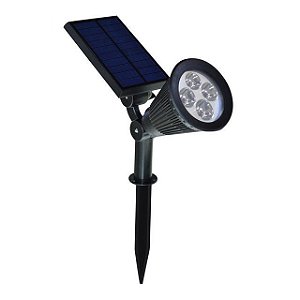 Espeto de Jardim LED Solar 2W Branco Frio 6000k