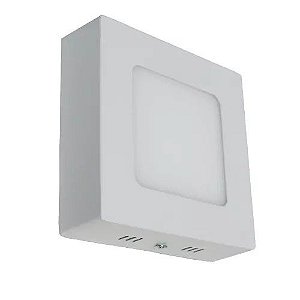 Luminária Plafon 6w LED Sobrepor Branco Quente 3000K