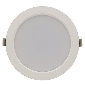 Luminária Plafon 18w LED Embutir Concavo Branco Frio 6000k