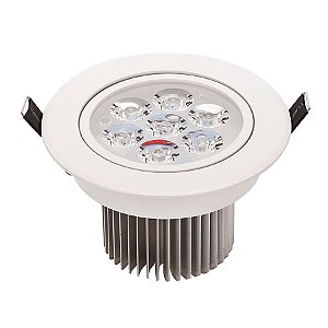 Spot Dicróica 7w LED Redondo Direcionável Corpo Branco Branco Frio 6000k