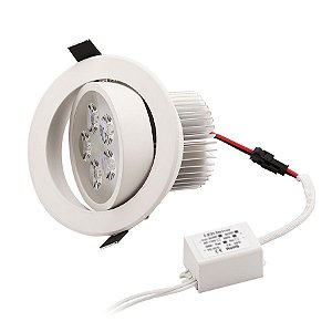 Spot Dicróica 5w LED Redondo Direcionável Corpo Branco Branco Frio 6000k