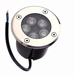 Spot Balizador LED de Chão 5W Branco Frio 6000k para Piso