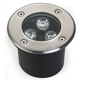 Spot Balizador LED de Chão 3W Branco Quente 3000K para Piso