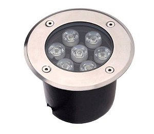 Spot Balizador LED de Chão 7W Branco Frio 6000k para Piso