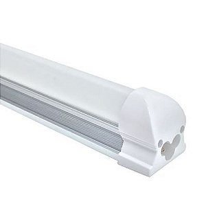 Lâmpada LED Tubular T8 9w 60cm c/ Calha - Branco Frio 6000k
