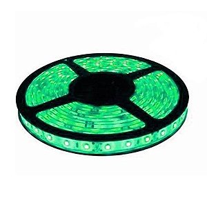 Fita Led 12v Rolo 5 Metros 5050 Siliconada Ip65 Verde