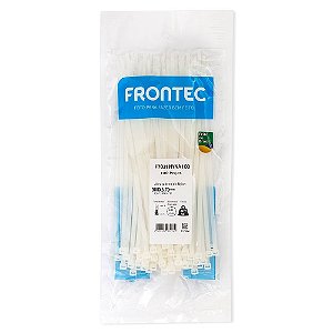 Abraçadeira NYLON 3,7 X 300MM Branca Frontec 100UN