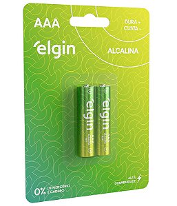 Pilha Alcalina Palito AAA Cartela 02UN ELGIN