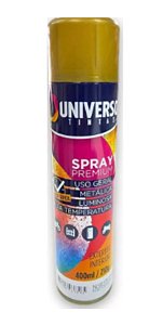Tinta SPRAY USO Geral Ouro Metalico 400ML Universo