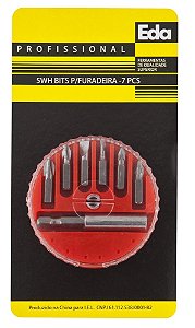 Jogo BITS Fenda Philips 7 Peças C/HASTE EDA 5WH