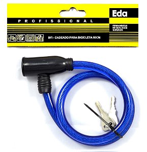 Trava Cadeado para Bicicleta C/CHAVE 60CM EDA 9YI