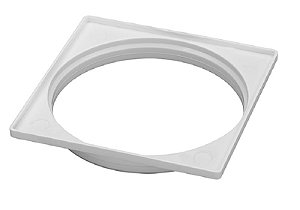Porta Grelha Plastica Quadrada 10CM Branca Krona PCT 0944