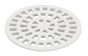 Grelha Plastica Redonda 15CM Branca Krona UN 0942