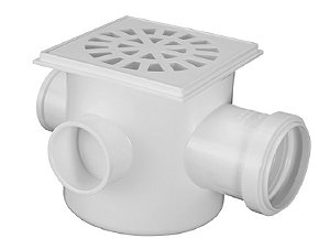 Caixa Sifonada Quadrada C/GRELHA 100X100X50 Krona PCT 0904
