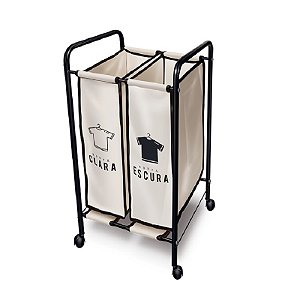 Organizador para Roupas com 2 Cestos BLACK Secalux 551080