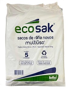 Saco Rafia Entulho 05 Unidades Ecosak INFLA Sacaria
