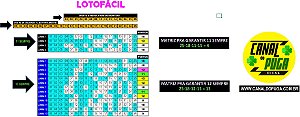 Planilha Lotofacil - Esquema 25 Dezenas com Dupla Redução pra 18