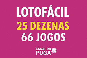 Planilha Lotofacil | Fechamento com as 25 Dezenas em 66 Apostas