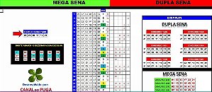 Planilha Mega Sena - Esquema Com 18 Dezenas Em Camadas