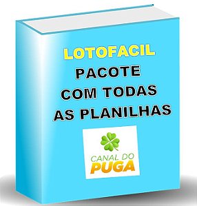 PACOTE COM 111 PLANILHAS LOTOFACIL