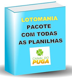 PACOTE COM 69 PLANILHAS LOTOMANIA