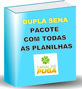 PACOTE COM 44 PLANILHAS DUPLA SENA