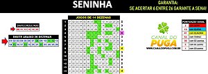 Planilha Seninha - Esquema 26 Dezenas com Garantia de Sena