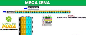 Planilha Mega Sena - Esquema com 60 Dezenas Para Acertar 2 em 3