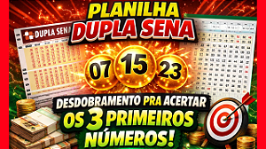 Planilha Dupla Sena | Desdobramento pra Acertar os 3 Primeiros Números