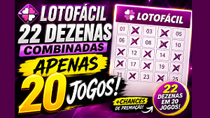 Planilha Lotofacil | Desdobramento 22 Dezenas em Apenas 20 Jogos