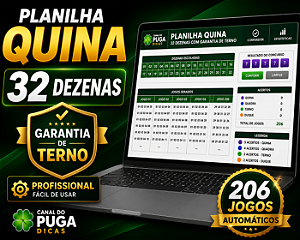Planilha Quina: Fechamento com 32 Dezenas e Garantia de TERNO
