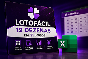 Planilha Lotofácil | 19 Dezenas em Apenas 11 Jogos com Fechamento para 13 Pontos