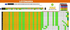 Planilha Lotomania - Esquema 30 por 30 em 26 Jogos