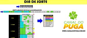 Planilha Dia de Sorte - Esquema Para Acertar Dezenas Fixas