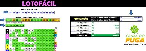 Planilha Lotofacil - Esquema com 24 Dezenas em 10 Jogos