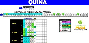 Planilha Quina - Esquema com 78 Dezenas em 45 Jogos