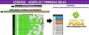 PLANILHA LOTOFACIL - COMO ACERTAR AS 7 PRIMEIRAS BOLAS