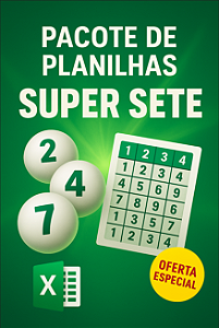 PACOTE COM 10 PLANILHAS SUPER SETE