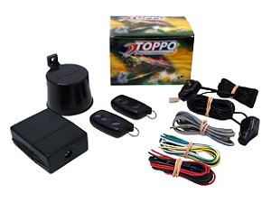 Alarme automotivo toppo P-15 com 2 controles remotos