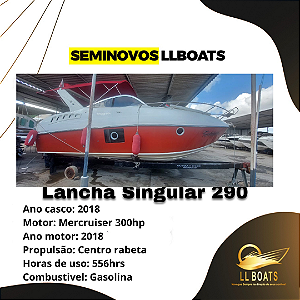 Lancha Singular 290 Mercruiser 300hp - 2018