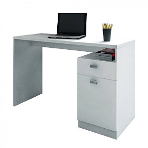 Mesa de Computador 1 Porta 1 Gaveta Delta Branco Benetil Móveis