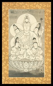 Quadro - Pintura de Mokiti Okada - Kannon dos cinco Mistérios - 1932