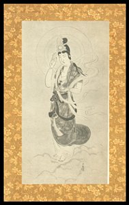 Quadro - Pintura de Mokiti Okada - Kannon Sobre as Nuvens 1945