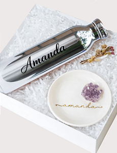 GIFT BOX ROSE | GARRAFA TÉRMICA | PORTA-JOIAS | PERSONALIZADOS