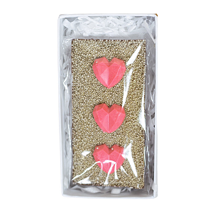 Chocolate ao leite - Coração Diamante - Gift Avulso ou na Caixa Personalizada