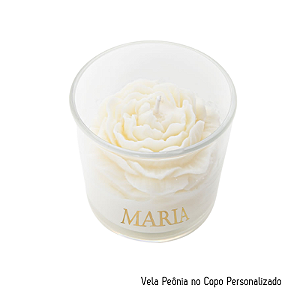 Vela Flor Peônia - na Caixa Personalizada Gift Box