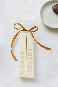 02 VELA INTENÇÕES | ECOLÓGICA | EMBALADAS NO SAQUINHO TRANSPARENTE COM LAÇO